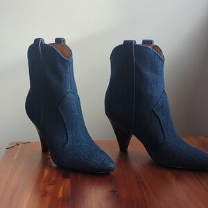 Marc Fisher Dark Blue Heeled Boots